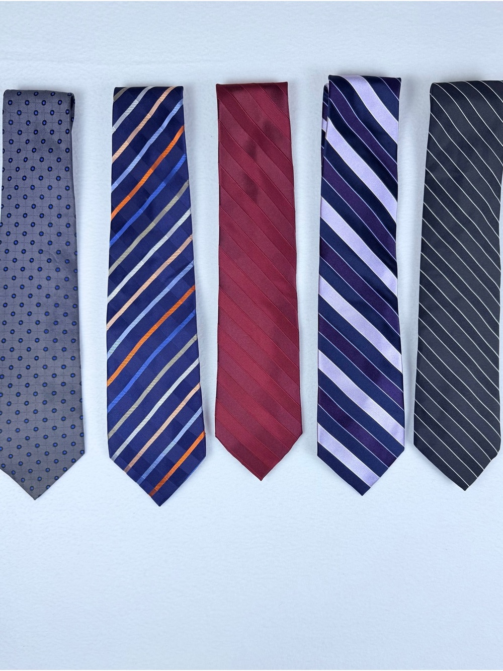 Necktie 5pc Bundle Tommy Hilfiger Express Geoffrey Beene Perry Ellis Jones NY